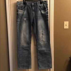 David Bitton Driven-X faded jeans.